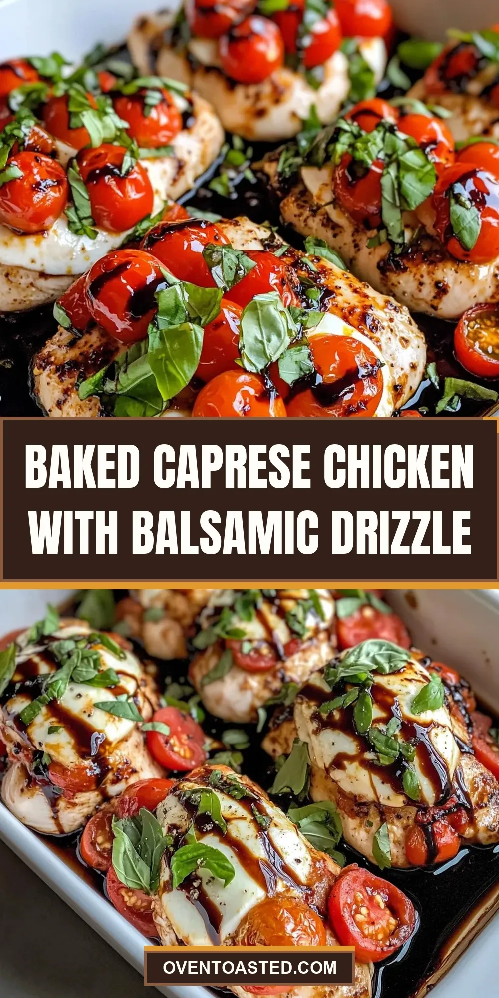 Easy Baked Caprese Chicken With Balsamic Drizzle Recipe