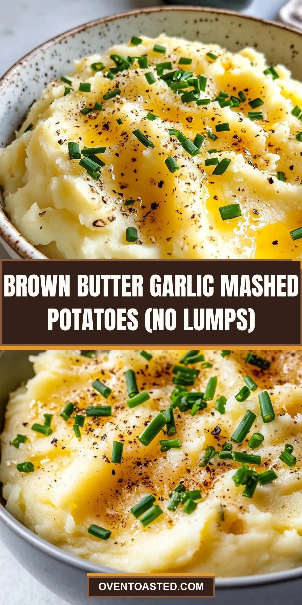 Easy Brown Butter Garlic Mashed Potatoes (No Lumps) Recipe