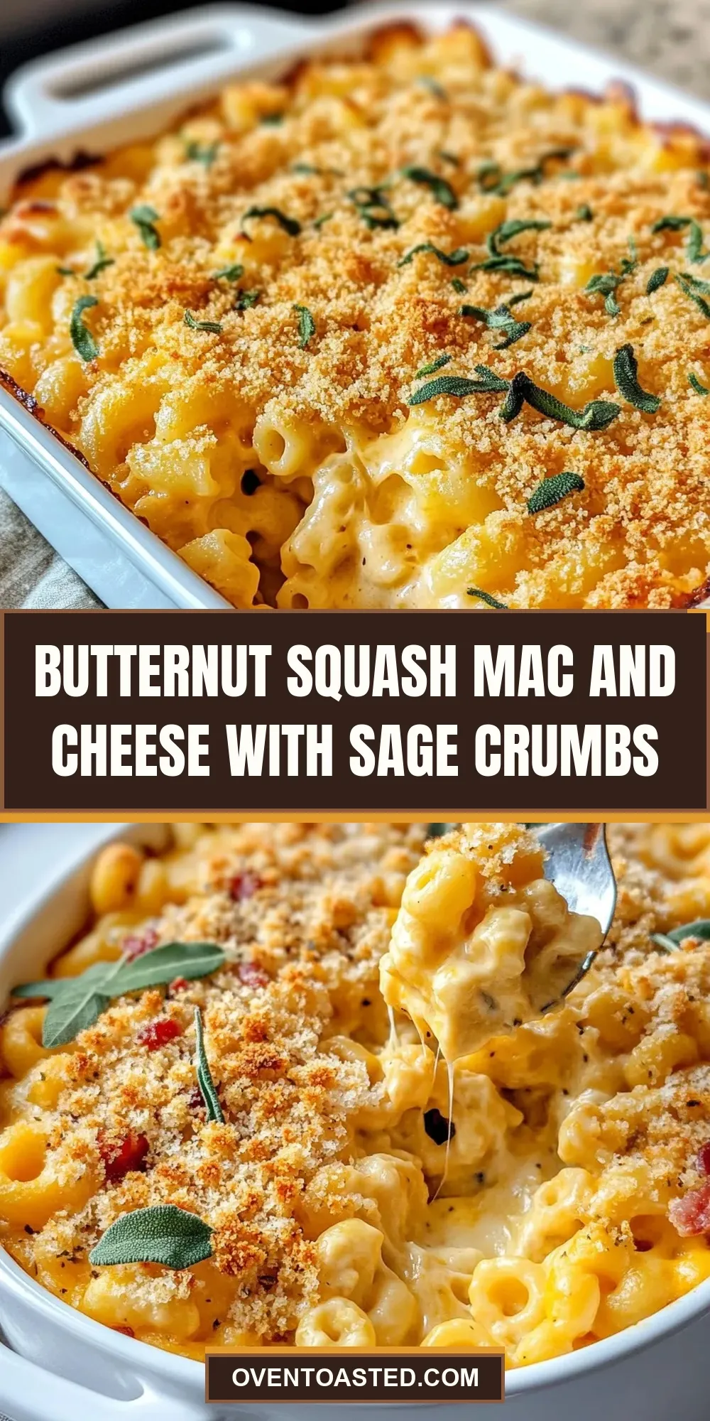 Homemade Butternut Squash Mac And Cheese With Sage Crumbs