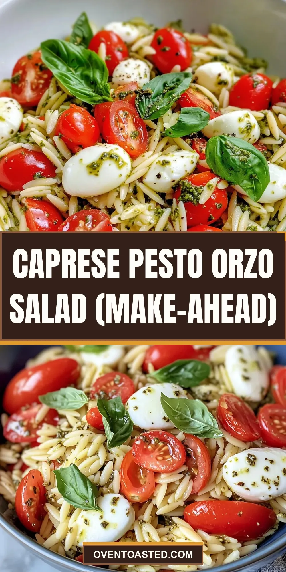 The Best Caprese Pesto Orzo Salad (Make-Ahead) Ever