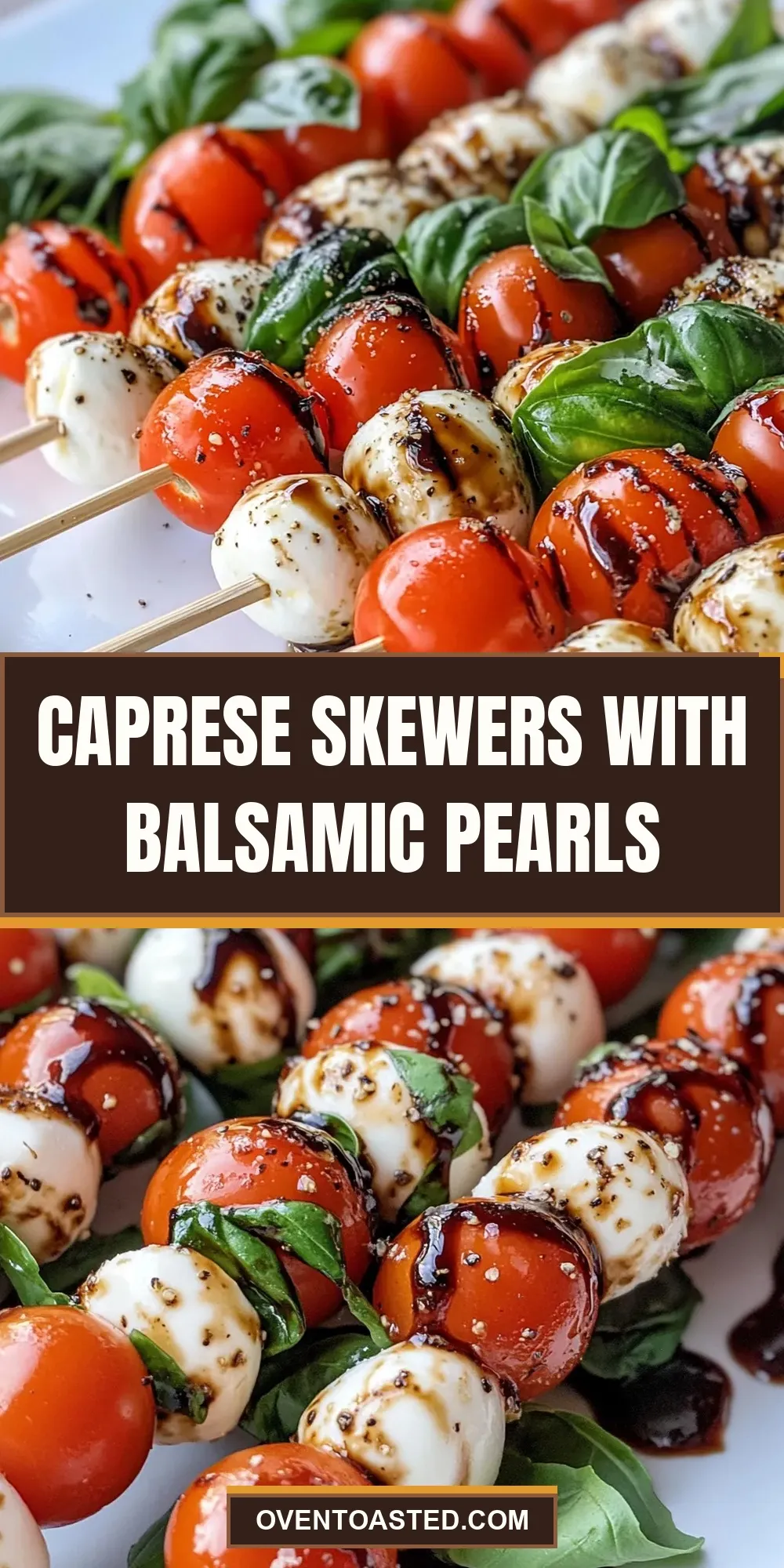 Caprese Skewers With Balsamic Pearls Recipe