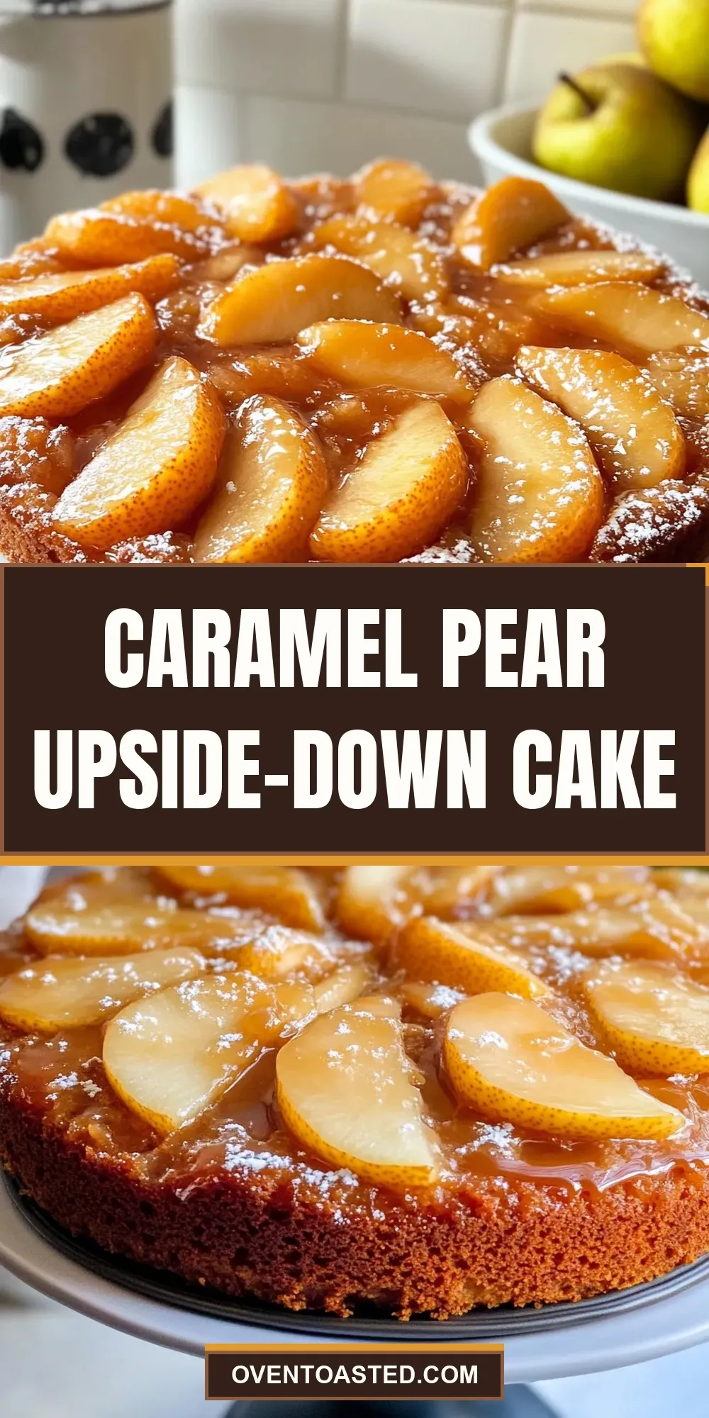 Caramel Pear Upside-Down Cake Recipe