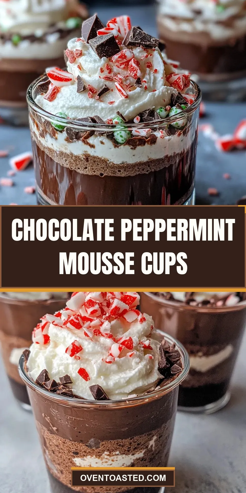 Chocolate Peppermint Mousse Cups (Homemade & Delicious)