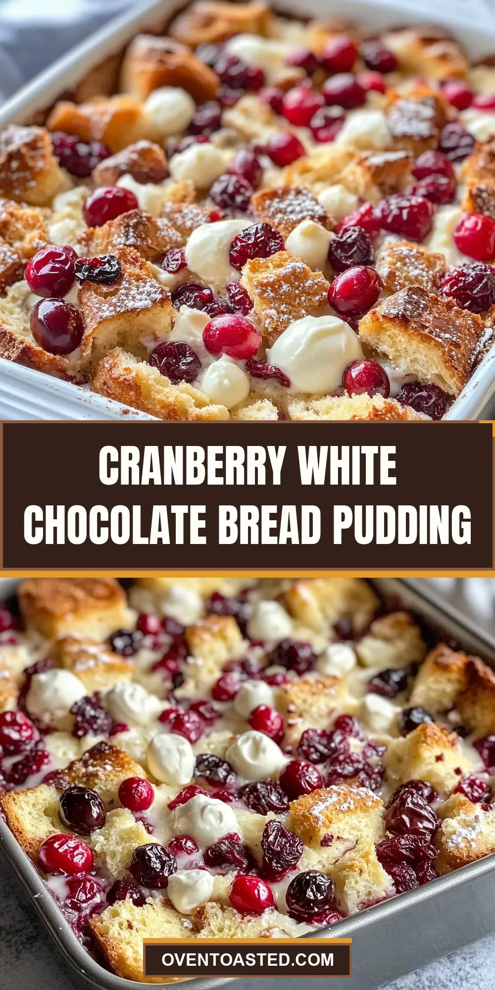 How To Make Healthy Cranberry White Chocolate Bread Pudding
