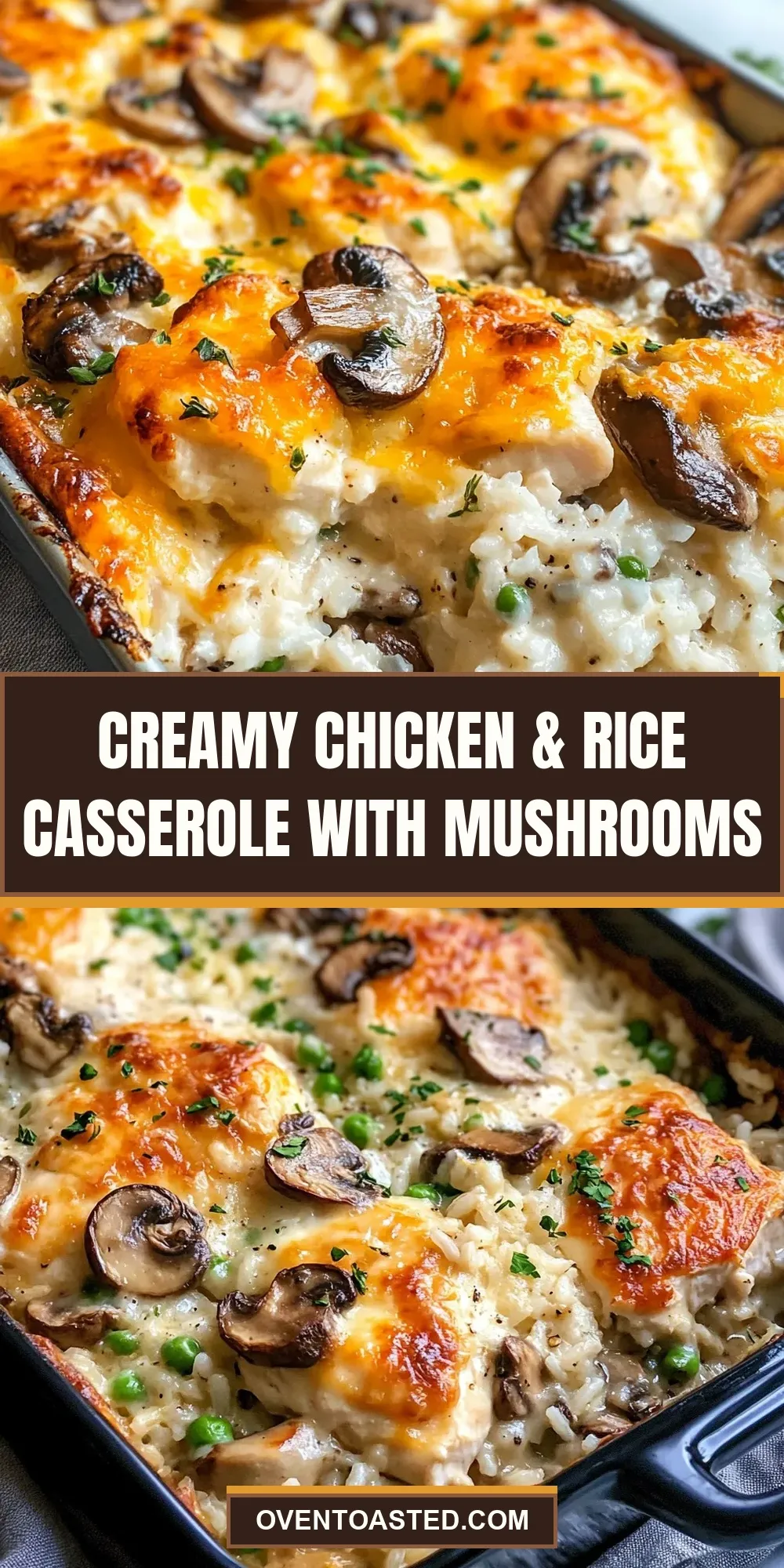 Easy Creamy Chicken & Rice Casserole With Mushrooms Recipe