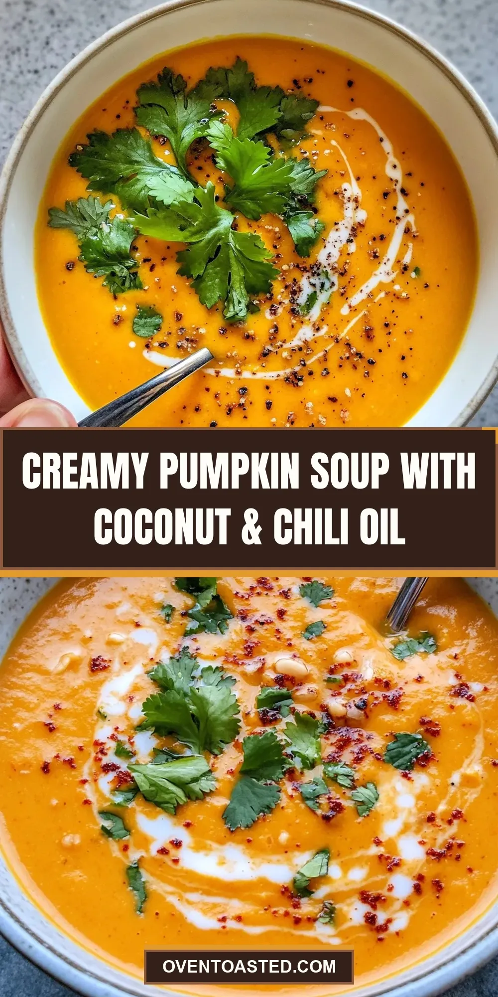 Easy Creamy Pumpkin Soup With Coconut & Chili Oil Recipe