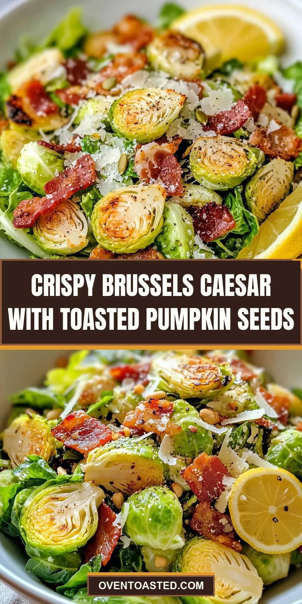 How To Make Quick Crispy Brussels Caesar With Toasted Pumpkin Seeds