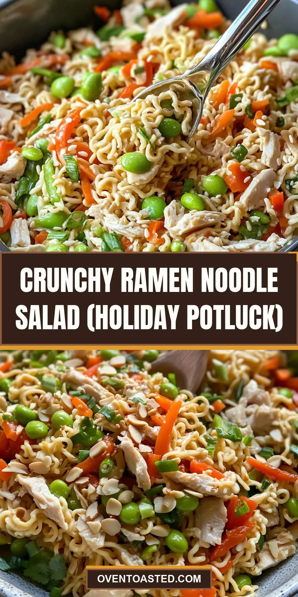 How To Make Simple Crunchy Ramen Noodle Salad (Holiday Potluck)
