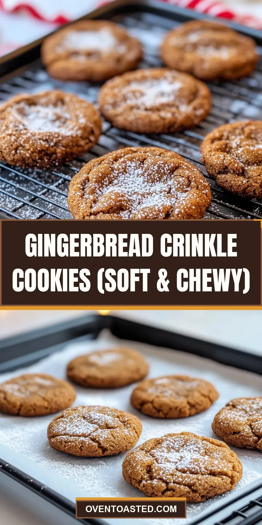 Gingerbread Crinkle Cookies (Soft & Chewy) Recipe
