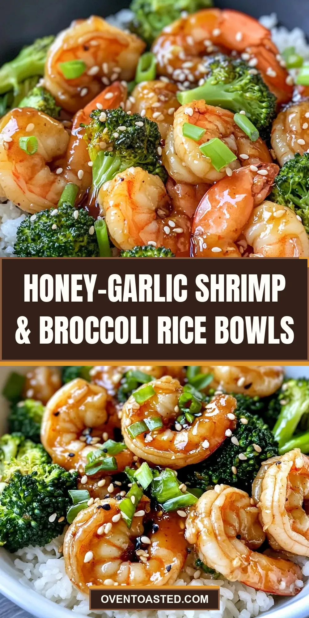 Honey-Garlic Shrimp & Broccoli Rice Bowls Recipe