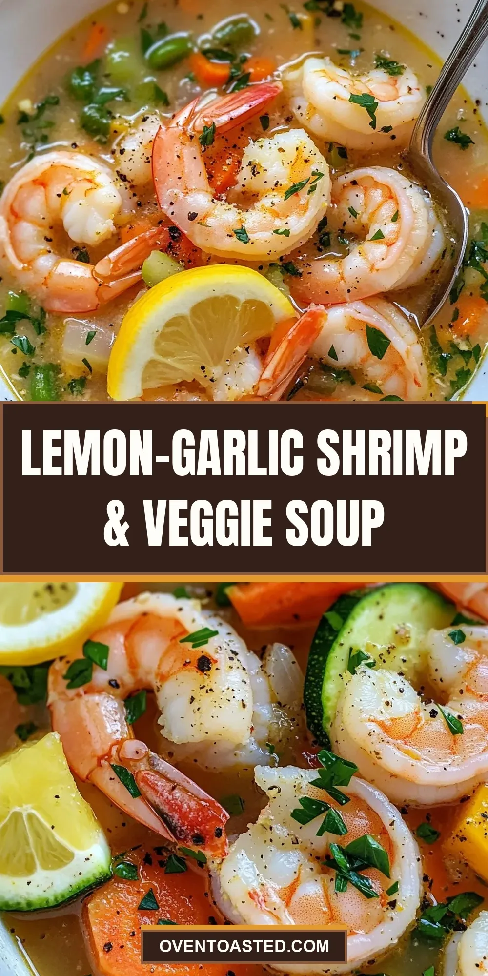 How To Make Savory Lemon-Garlic Shrimp & Veggie Soup