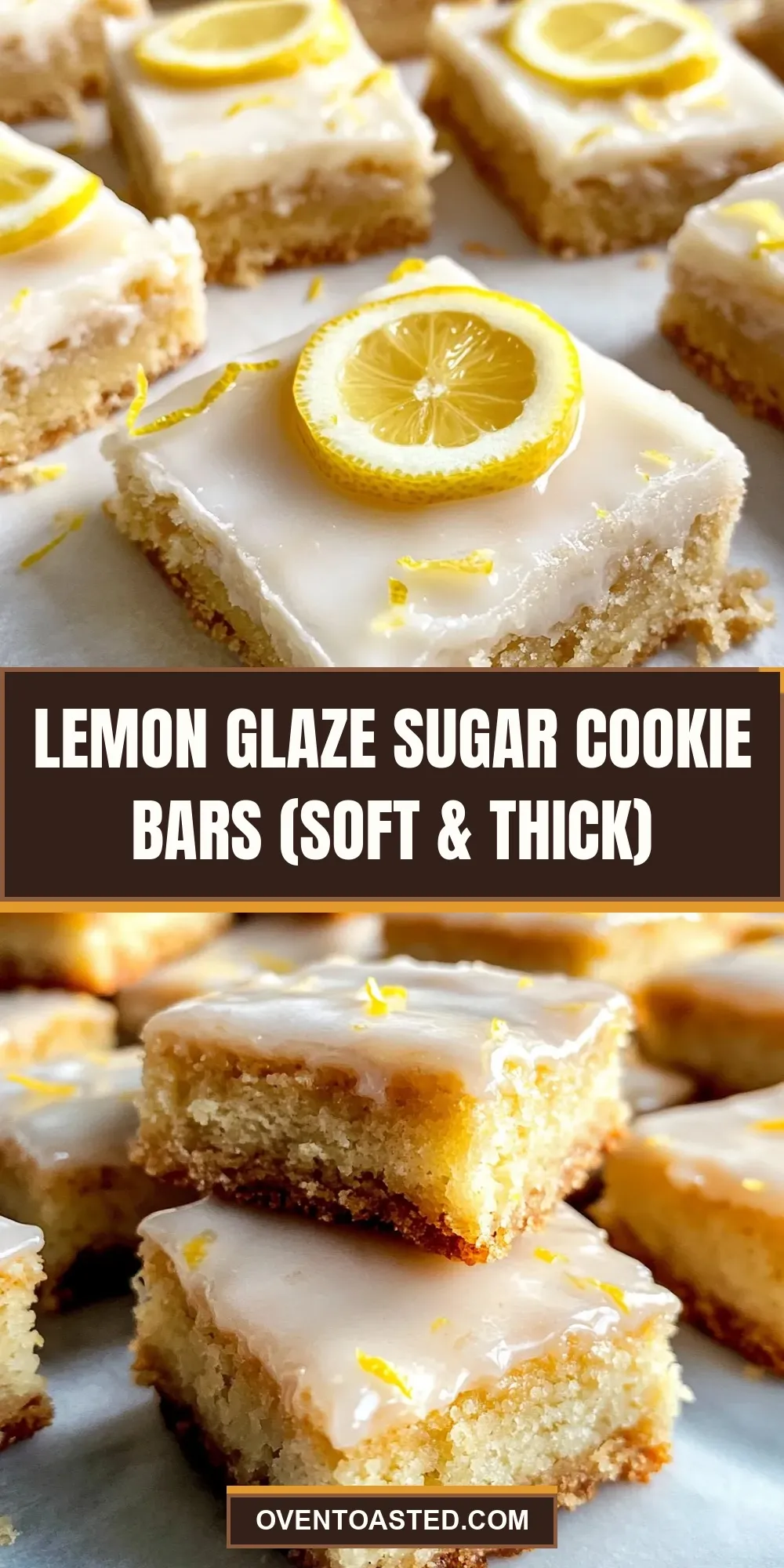 Easy Lemon Glaze Sugar Cookie Bars (Soft & Thick) Recipe