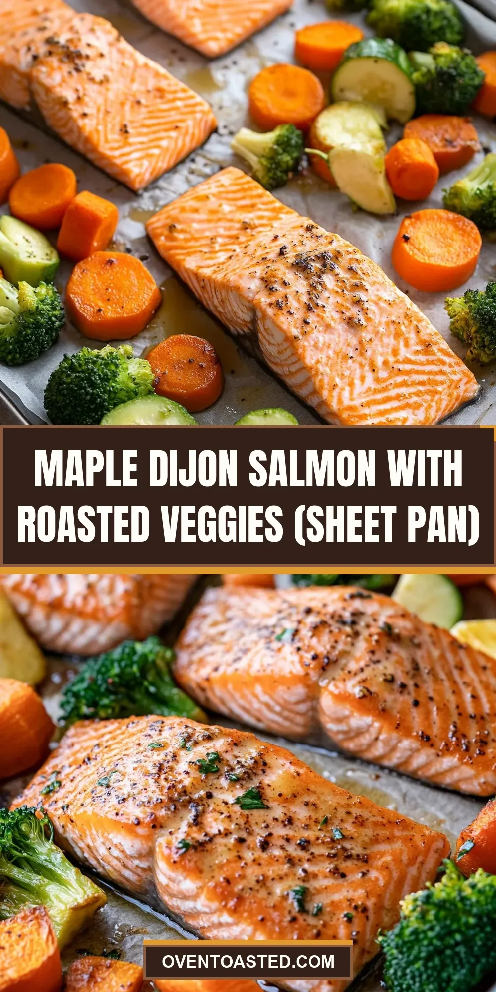 How To Make Creamy Maple Dijon Salmon With Roasted Veggies (Sheet Pan)
