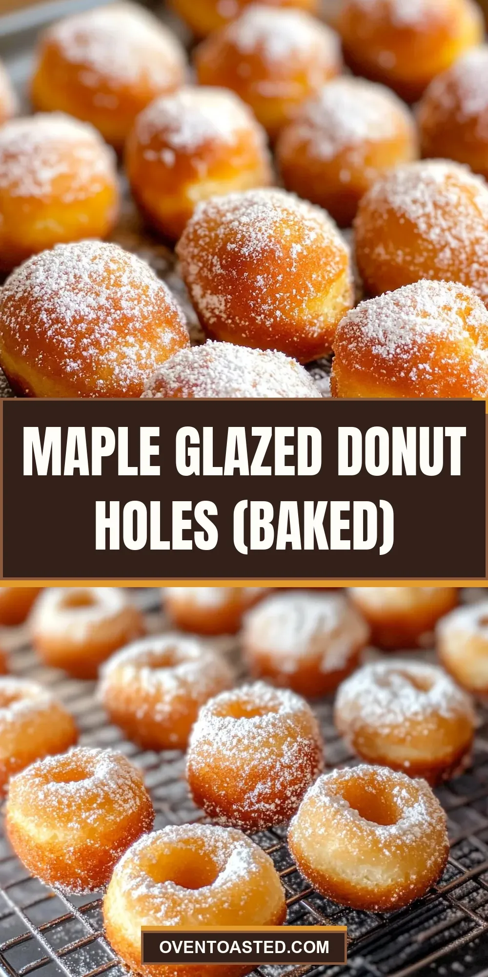 Maple Glazed Donut Holes (Baked) (Delicious & Delicious)