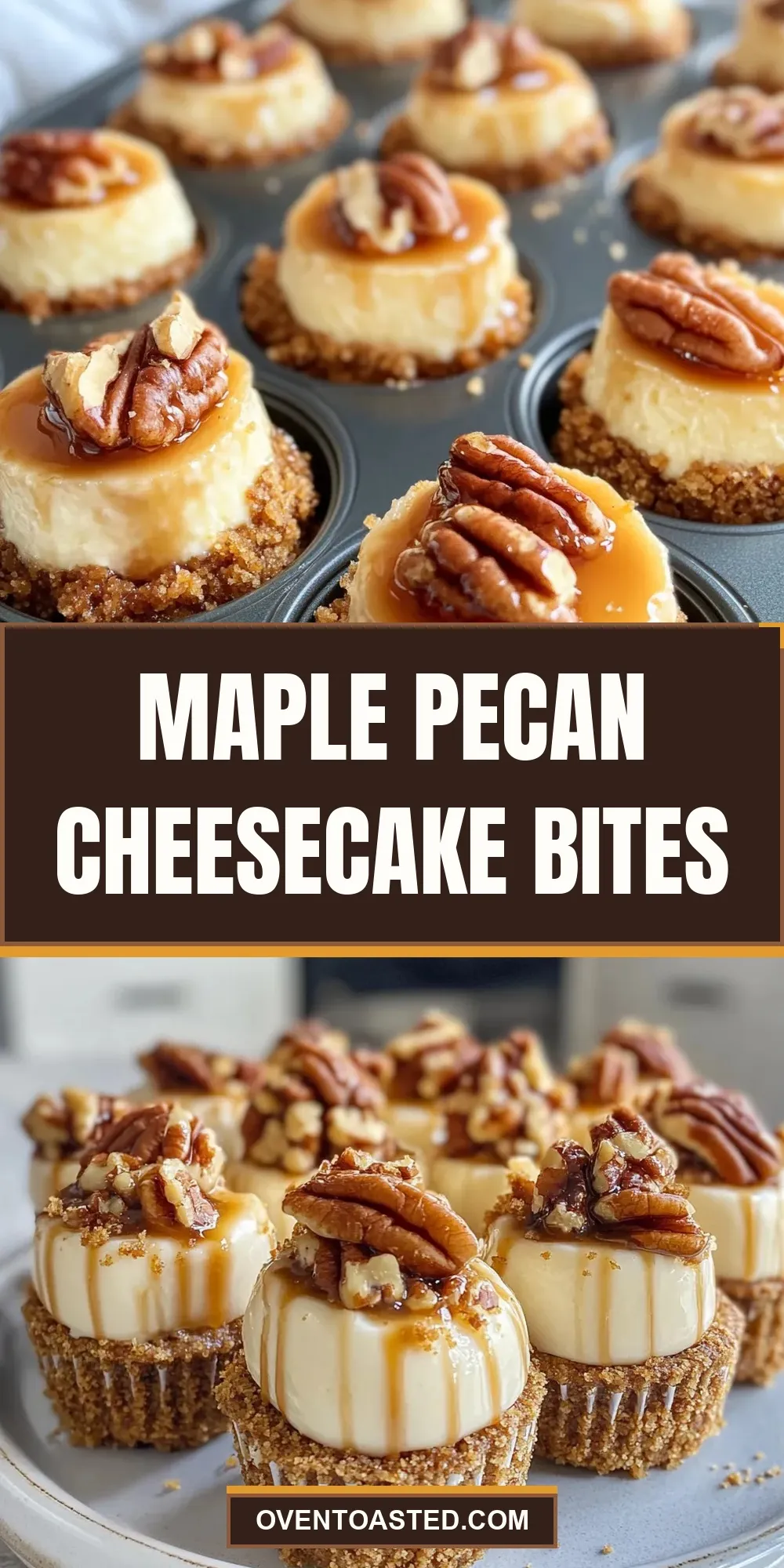 Savory Maple Pecan Cheesecake Bites