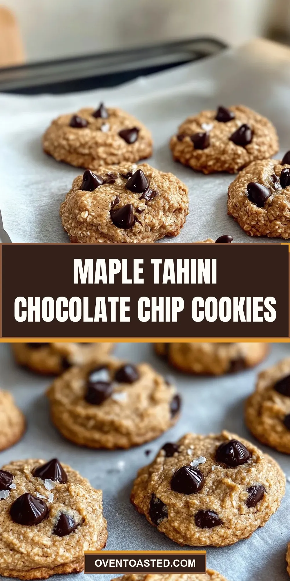 The Best Maple Tahini Chocolate Chip Cookies Ever