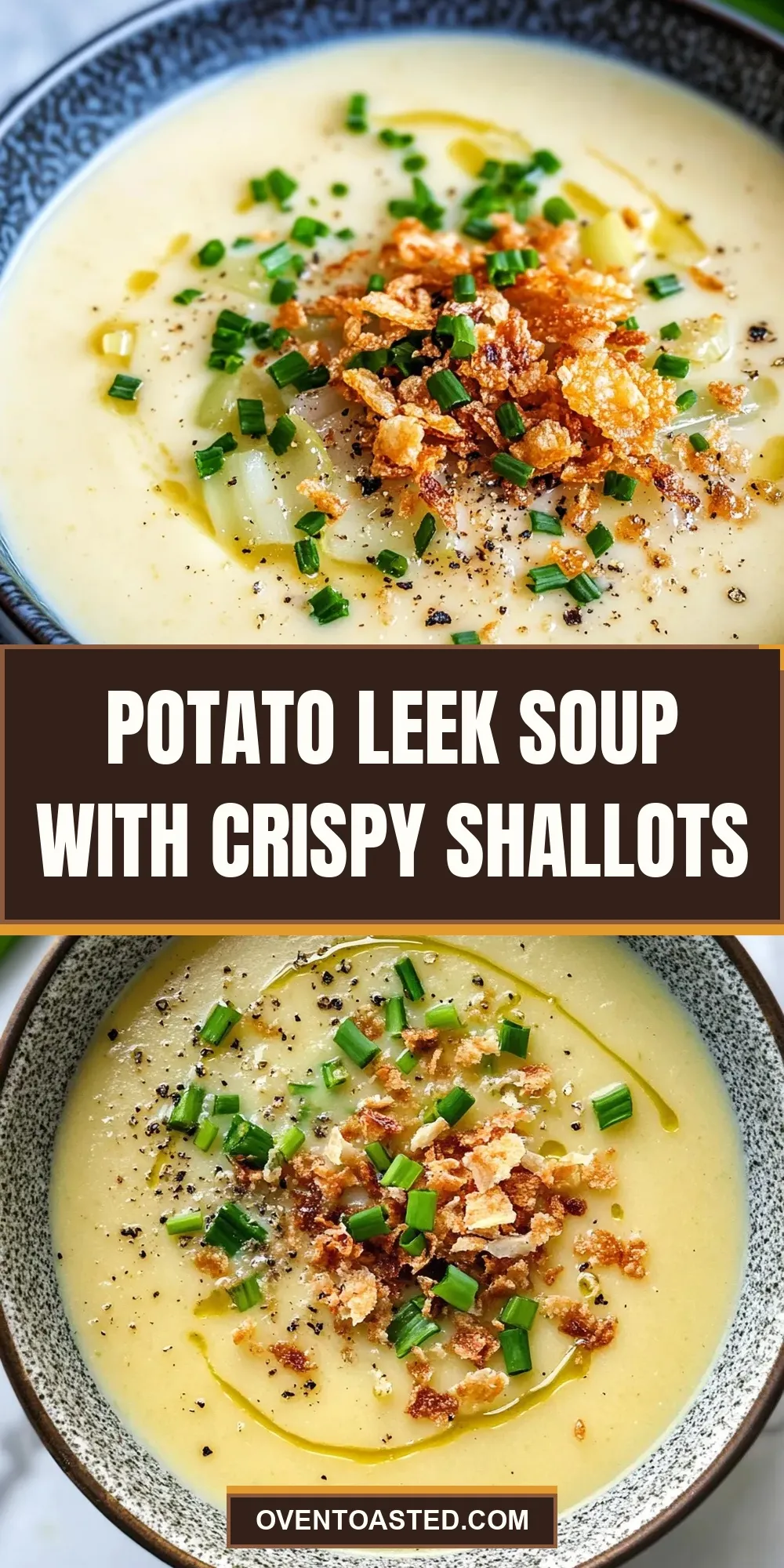 Easy Potato Leek Soup With Crispy Shallots Recipe