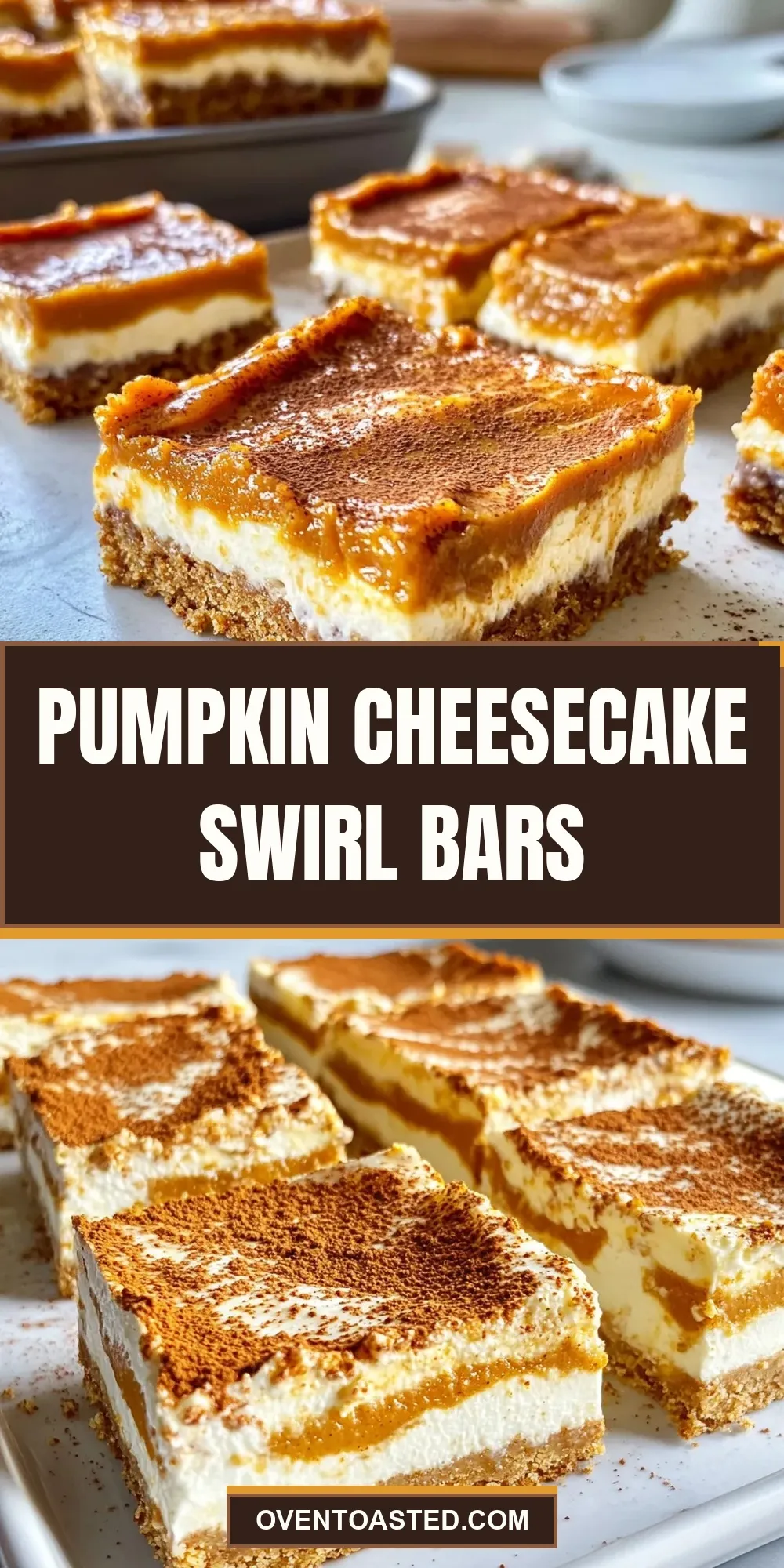 Pumpkin Cheesecake Swirl Bars Recipe