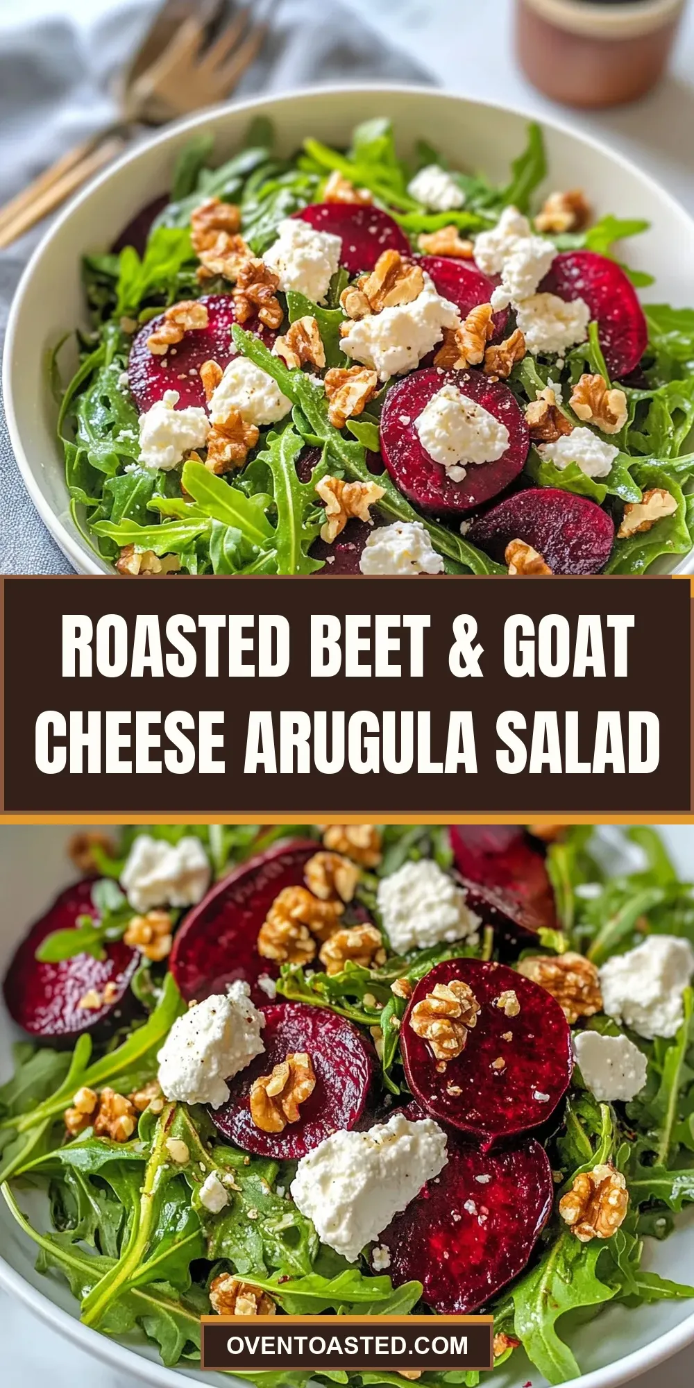 Perfect Roasted Beet & Goat Cheese Arugula Salad