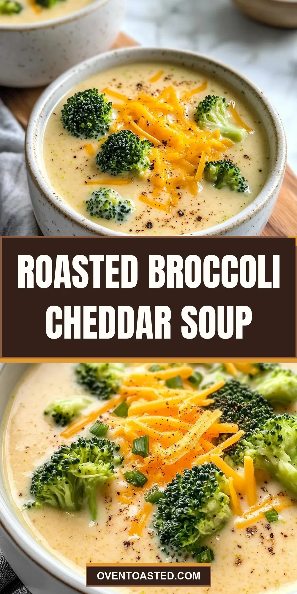 Roasted Broccoli Cheddar Soup Recipe