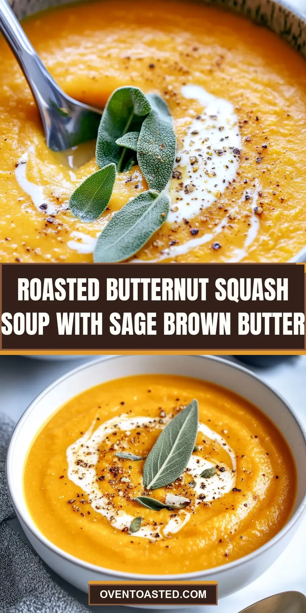 The Best Roasted Butternut Squash Soup With Sage Brown Butter Ever
