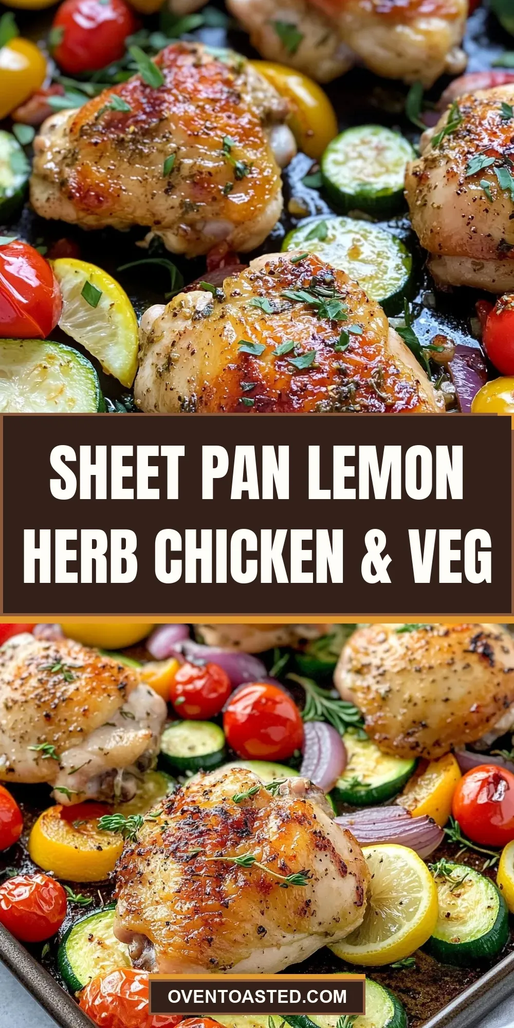 Sheet Pan Lemon Herb Chicken & Veg Recipe