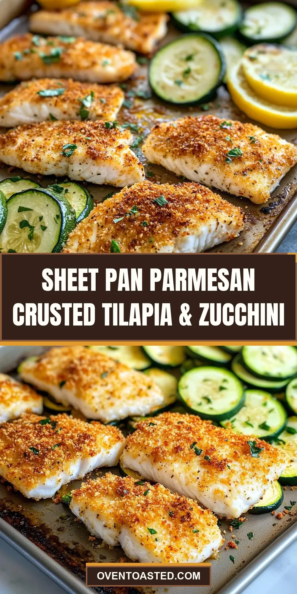 How To Make Fresh Sheet Pan Parmesan Crusted Tilapia & Zucchini