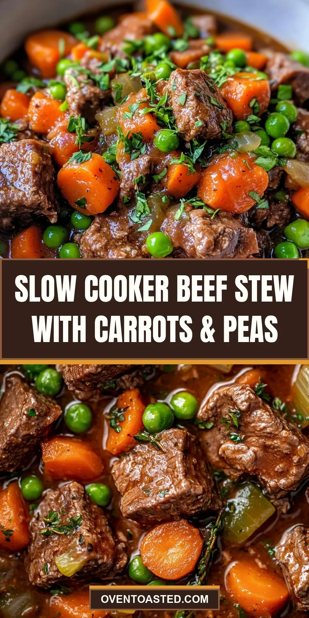 Slow Cooker Beef Stew With Carrots & Peas (Flavorful & Delicious)
