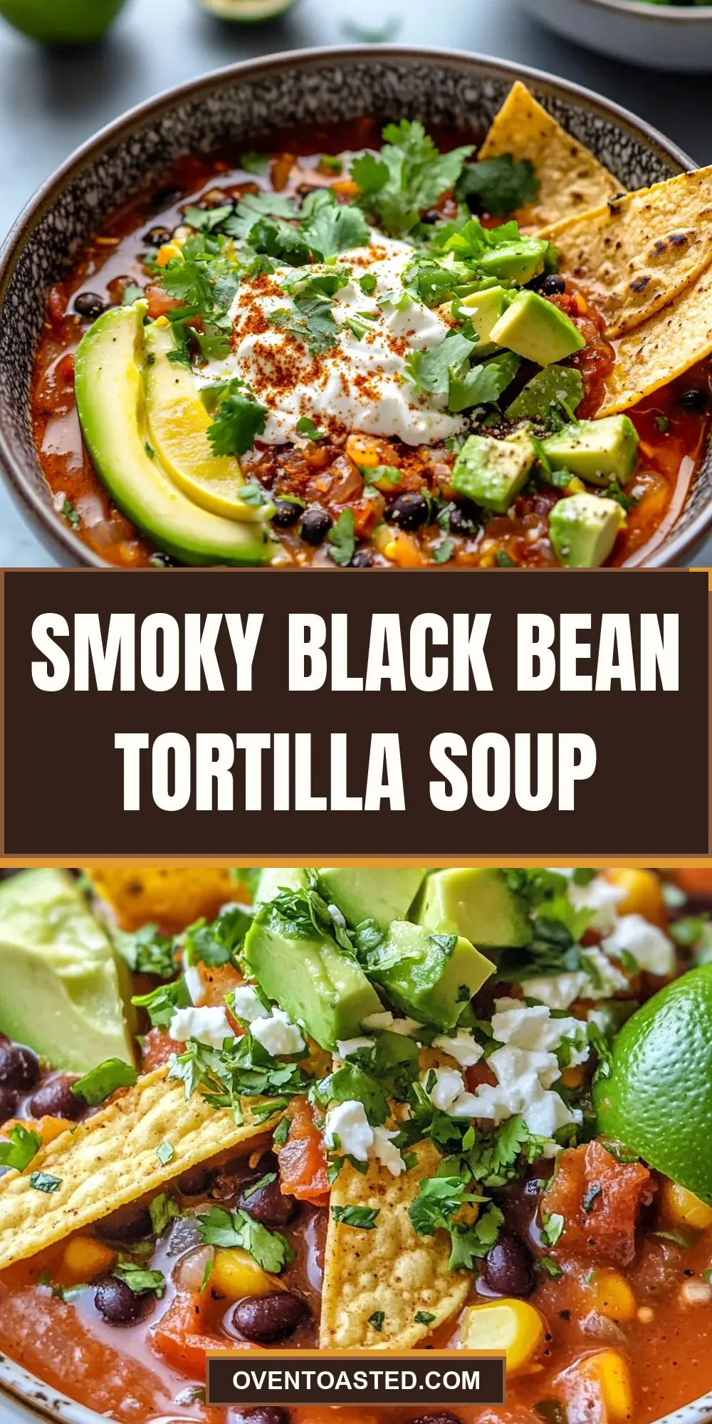 Easy Smoky Black Bean Tortilla Soup Recipe