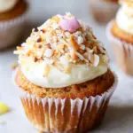 Classic Banana Carrot Cupcakes with Coconut Cream Cheese Frosting. picture