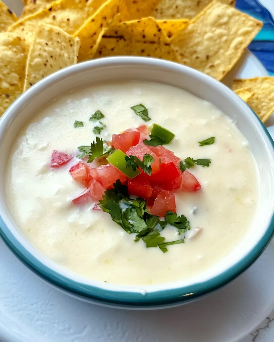 Homemade Best Mexican Restaurant White Cheese Super Dip Recipe photo