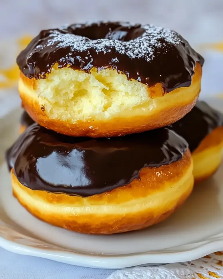 Homemade Boston Cream Donuts photo
