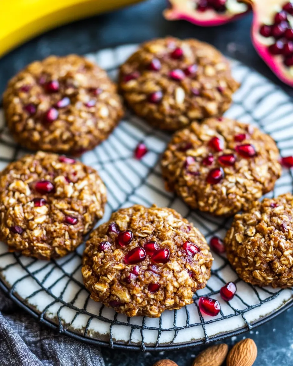 Healthy Breakfast Cookies With Banana And Pomegranate recipe photo