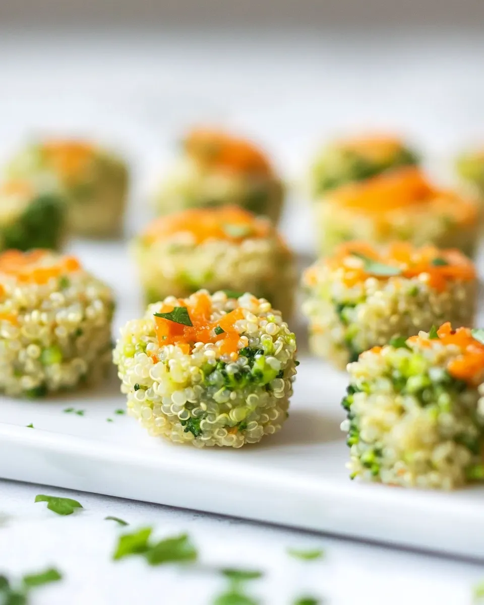Easy Cheesy Broccoli Quinoa Bites image