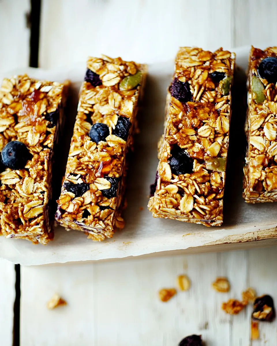 Homemade Chewy Blueberry Granola Bars photo