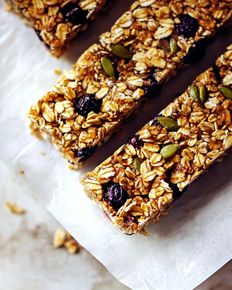 Easy Chewy Blueberry Granola Bars image