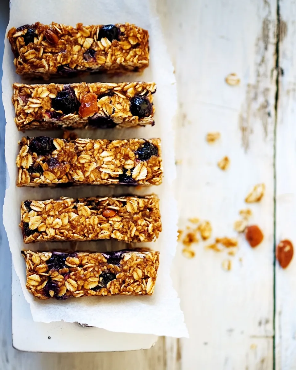 Healthy Chewy Blueberry Granola Bars shot