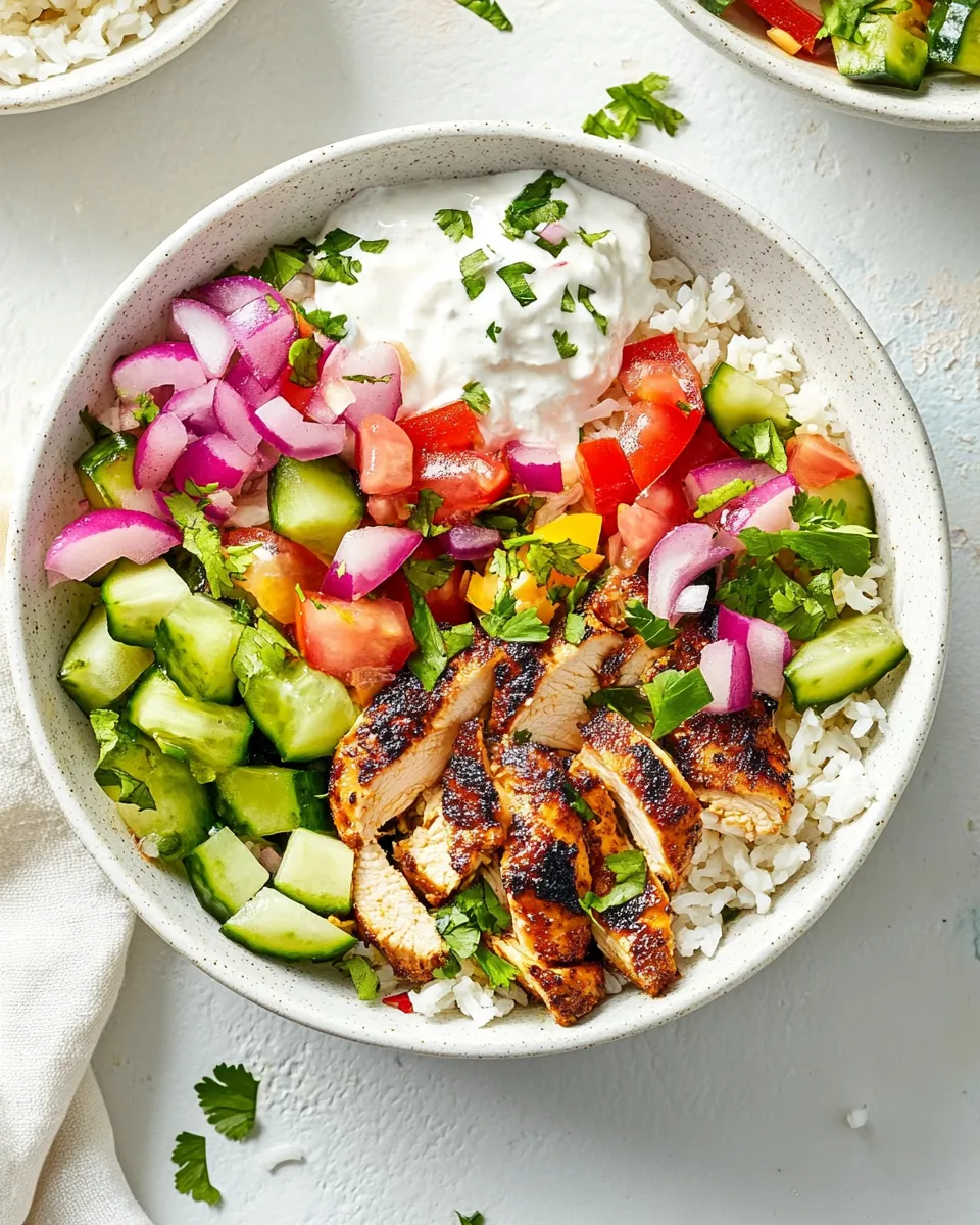 Quick Chicken Shawarma Bowls food shot