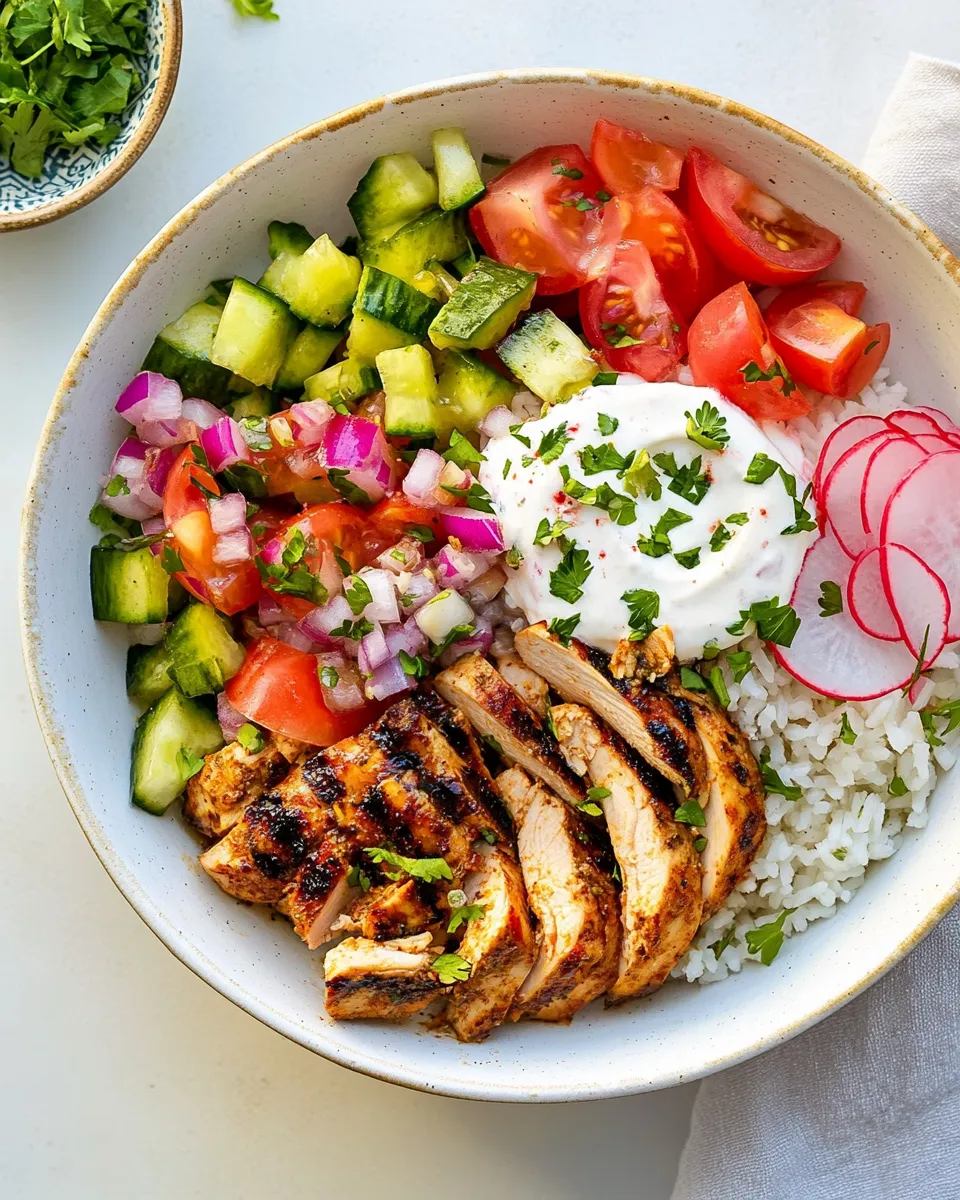 Tasty Chicken Shawarma Bowls plate image
