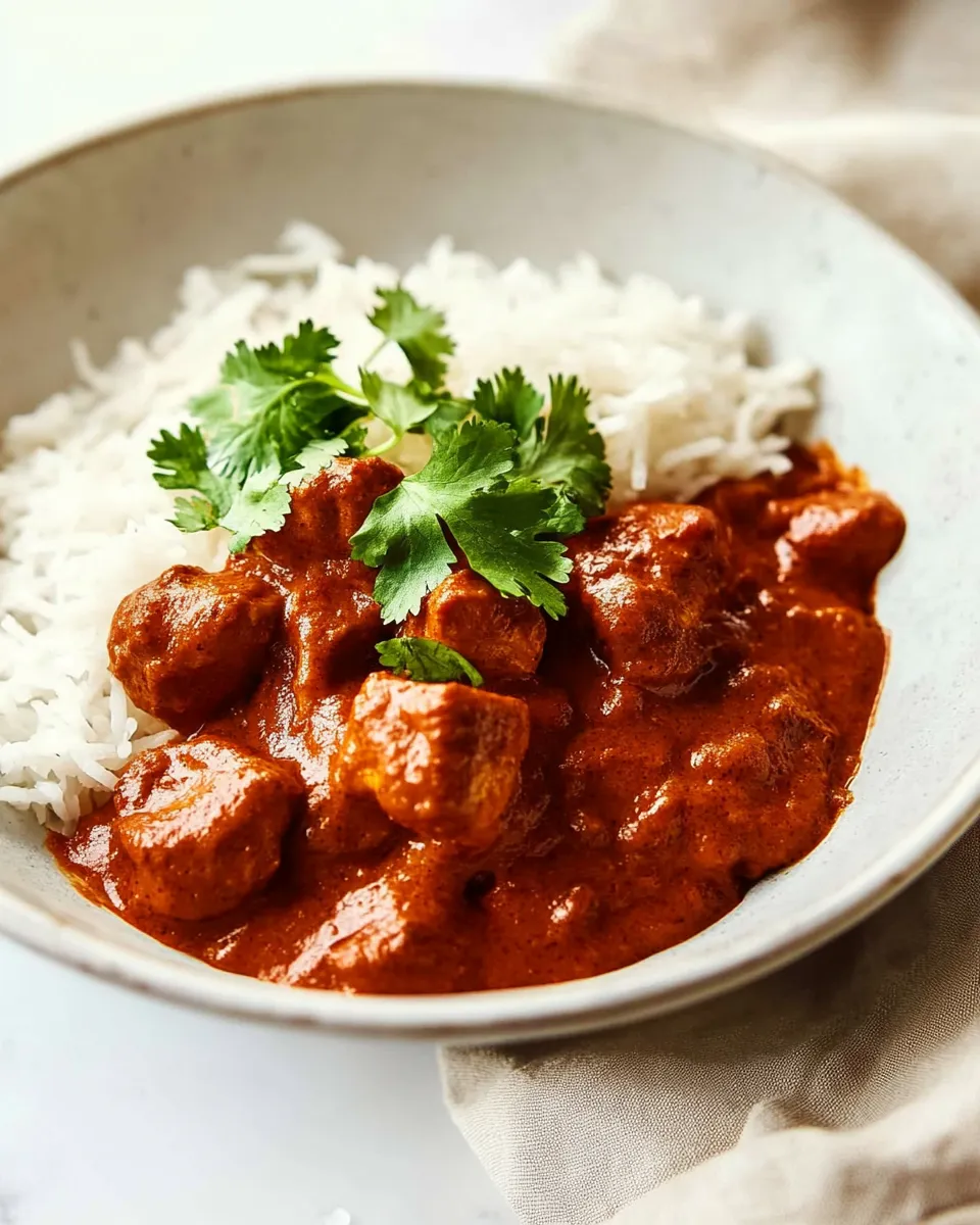 Delicious Chicken Tikka Masala shot