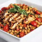 Easy Chickpea and Tomato Salad with Grilled Chicken photo