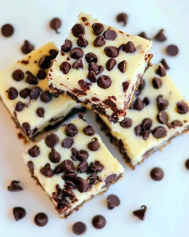 Homemade Chocolate Chip Cheesecake Bars photo