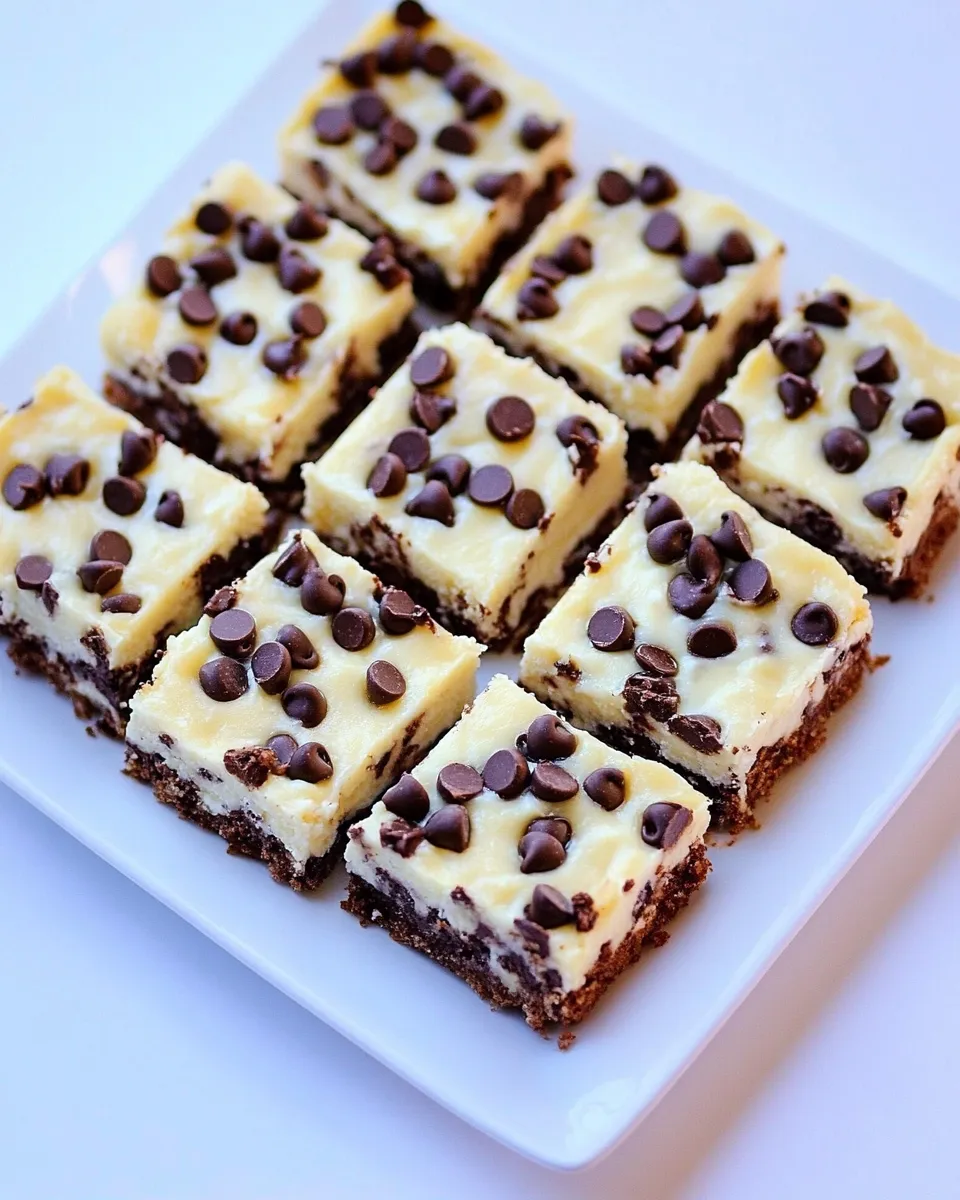 Easy Chocolate Chip Cheesecake Bars recipe photo