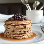 Homemade Chocolate Chip Chia Pancakes (a Healthier Chocolate Chip Pancake!) recipe photo