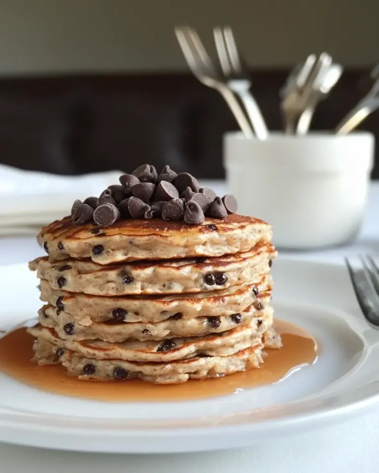 Homemade Chocolate Chip Chia Pancakes (a Healthier Chocolate Chip Pancake!) recipe photo