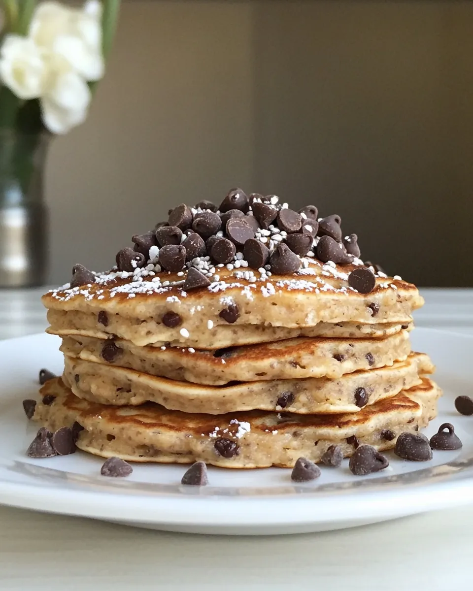Delicious Chocolate Chip Chia Pancakes (a Healthier Chocolate Chip Pancake!) image