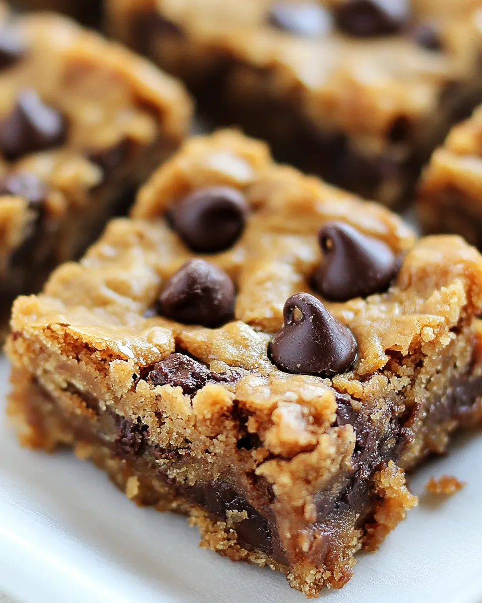 Easy Chocolate Chip Peanut Butter Bars recipe photo