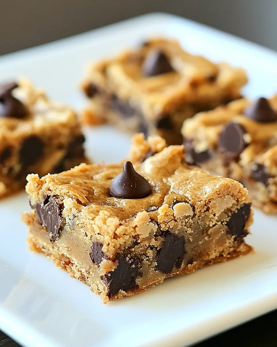 Delicious Chocolate Chip Peanut Butter Bars shot