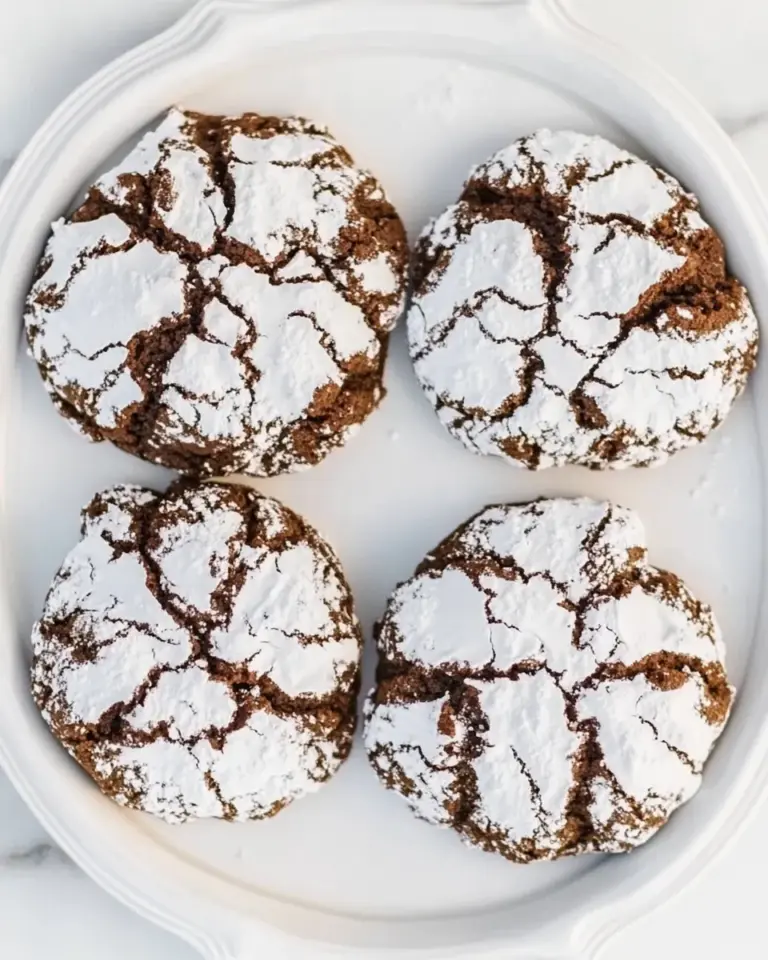 Homemade Chocolate Crinkle Cookies photo