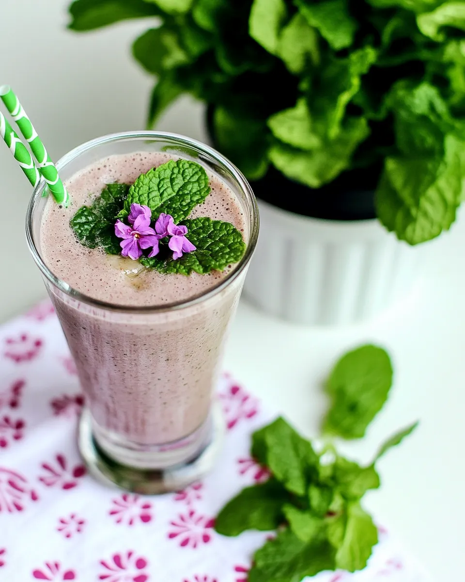 Delicious Chocolate Mint Protein Smoothie image